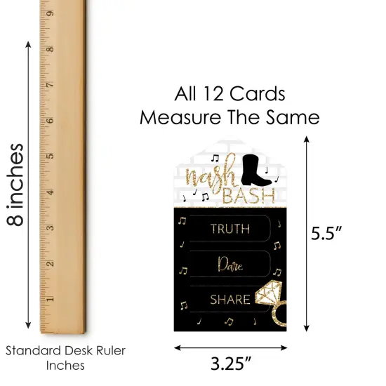 Big Dot of Happiness Nash Bash - Nashville Bachelorette Party Game Pickle Cards - Truth, Dare, Share Pull Tabs - Set of 12 {6}