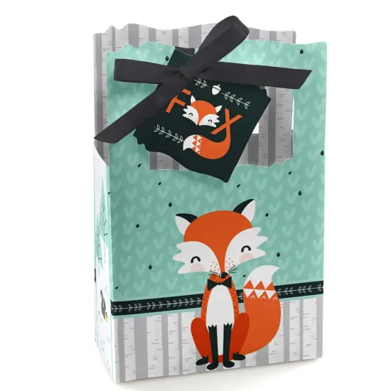 Big Dot of Happiness Mr. Foxy Fox - Baby Shower or Birthday Party Favor Boxes - Set of 12 {1}
