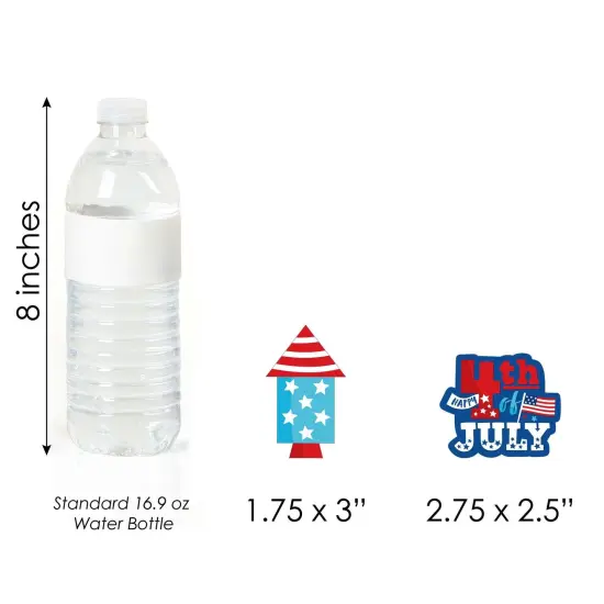 Big Dot of Happiness Firecracker 4th of July - DIY Shaped Red, White and Royal Blue Party Cut-Outs - 24 Count {6}