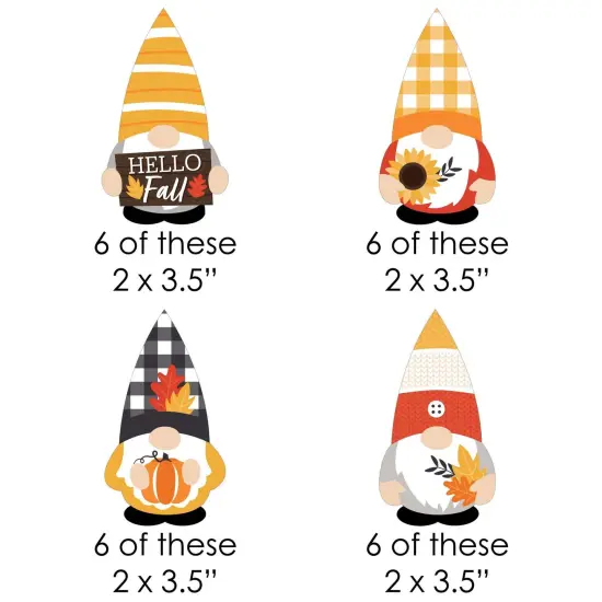Big Dot of Happiness Fall Gnomes - DIY Shaped Autumn Harvest Party Cut-Outs - 24 Count {3}