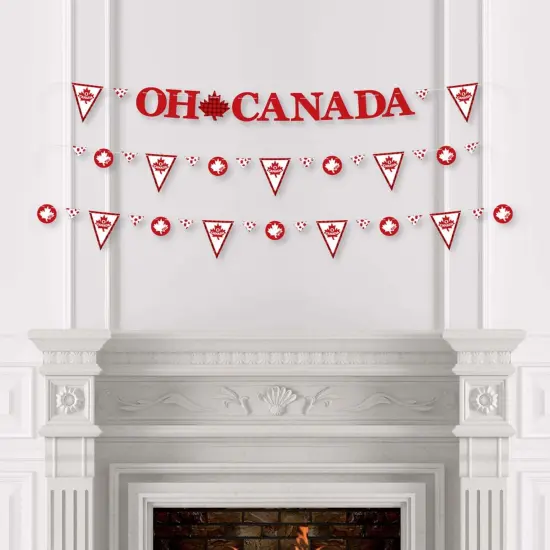 Big Dot of Happiness Canada Day - Canada Party Letter Banner Decoration - 36 Banner Cutouts and Oh Canada Banner Letters {4}