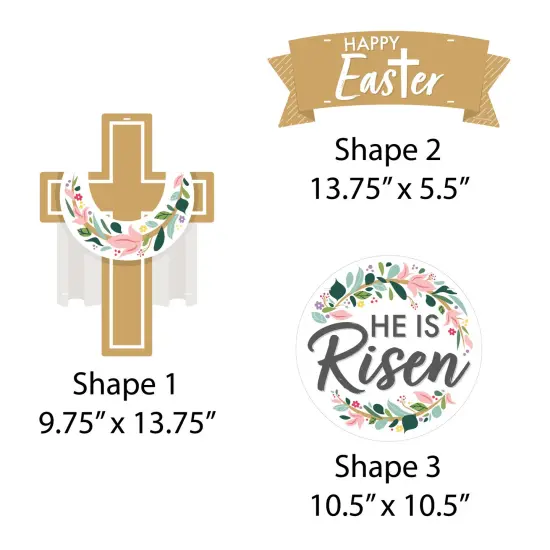 Big Dot of Happiness Religious Easter - Hanging Porch Christian Holiday Party Outdoor Decorations - Front Door Decor - 3 Piece Sign {7}