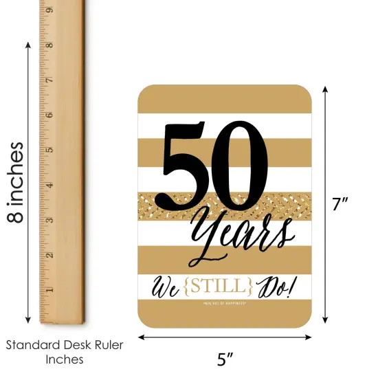 Big Dot of Happiness We Still Do - 50th Wedding Anniversary -&nbsp; Find the Guest Bingo Cards and Markers - Anniversary Party Bingo Game - Set of 18 {6}
