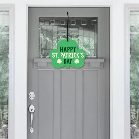 Big Dot of Happiness St. Patrick's Day - Hanging Porch Saint Paddy's Day Party Outdoor Decorations - Front Door Decor - 1 Piece Sign {3}