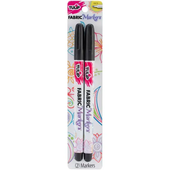 Tulip Writer Fabric Markers 2/Pkg-Black {1}