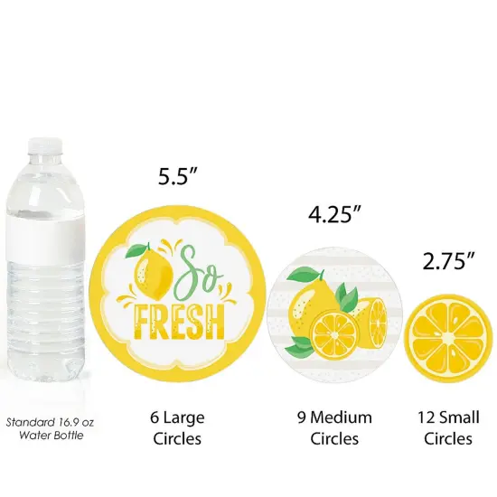 Big Dot of Happiness So Fresh - Lemon - Citrus Lemonade Party Giant Circle Confetti - Party Decorations - Large Confetti 27 Count {4}