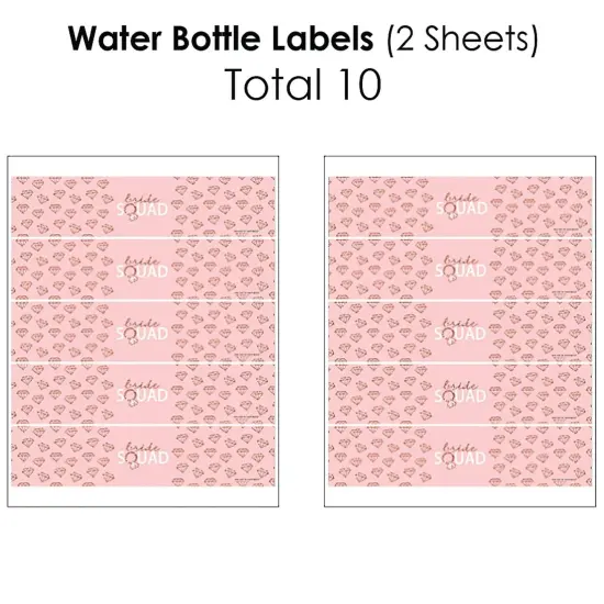 Big Dot of Happiness Bride Squad - Rose Gold Bridal Shower or Bachelorette Party Decorations - Beverage Bar Kit - 34 Pieces {7}