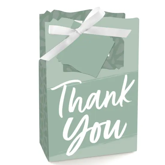 Big Dot of Happiness Sage Green Elegantly Simple - Guest Party Favor Boxes - Set of 12 {1}
