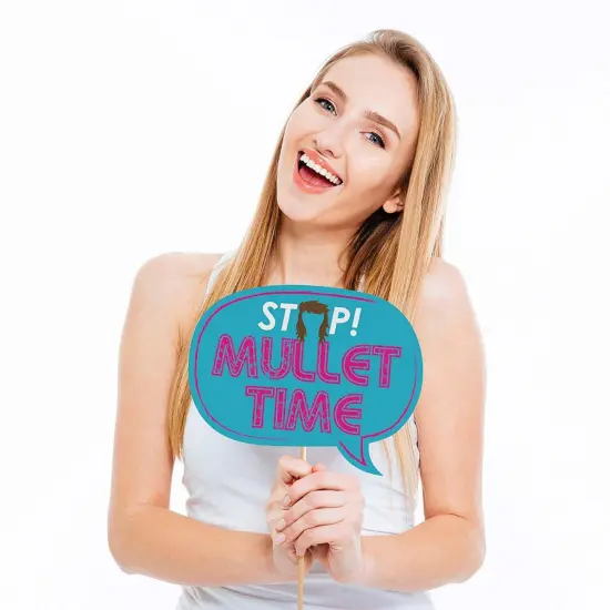 Big Dot of Happiness Funny 80's Retro - Photo Booth Props Kit - 10 Piece {3}