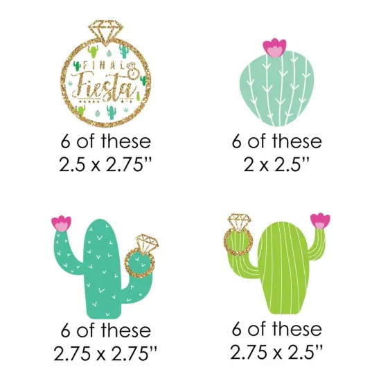 Big Dot of Happiness Final Fiesta - Paper Straw Decor - Last Fiesta Bachelorette Party Striped Decorative Straws - Set of 24 {3}