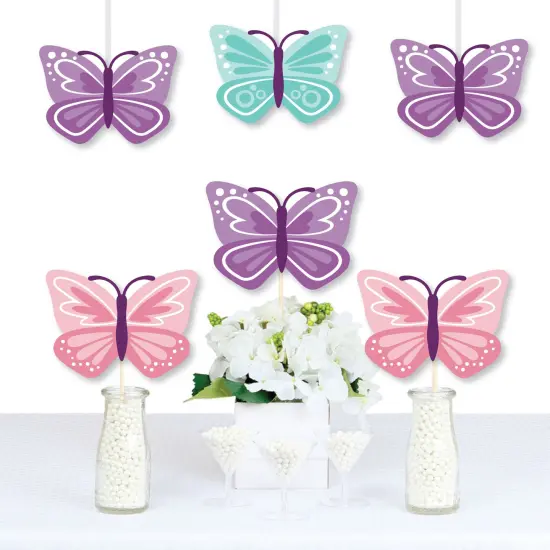 Big Dot of Happiness Beautiful Butterfly - Decorations DIY Floral Baby Shower or Birthday Party Essentials - Set of 20 {1}