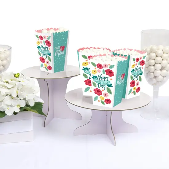 Big Dot of Happiness Colorful Floral Happy Mother's Day - We Love Mom Party Favor Popcorn Treat Boxes - Set of 12 {4}