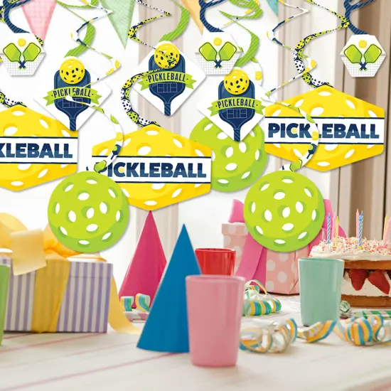 Big Dot of Happiness Let&rsquo;s Rally - Pickleball - Birthday or Retirement Party Hanging Decor - Party Decoration Swirls - Set of 40 {3}