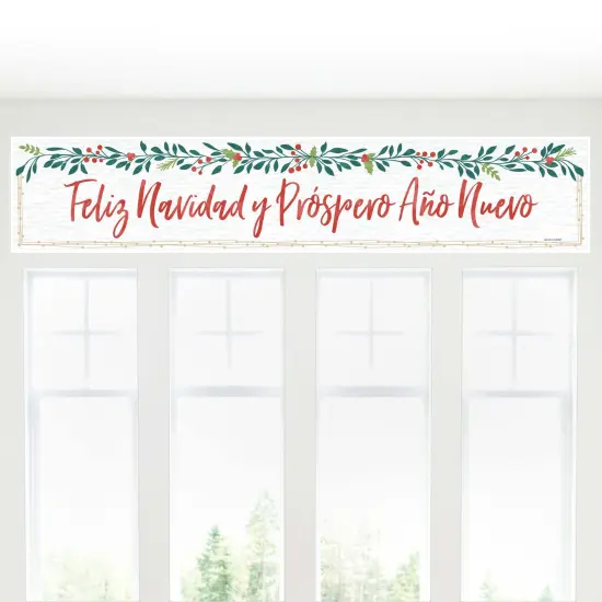 Big Dot of Happiness Feliz Navidad - Holiday and Spanish Christmas Party Decorations Party Banner {6}