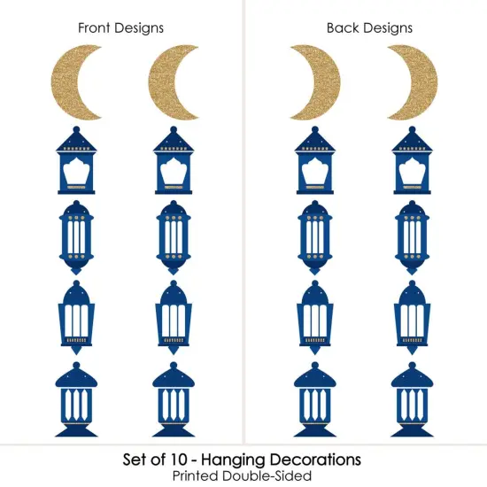 Big Dot of Happiness Hanging Ramadan - Hanging Outdoor Decor - Eid Mubarak Decorations - 10 Pieces {4}