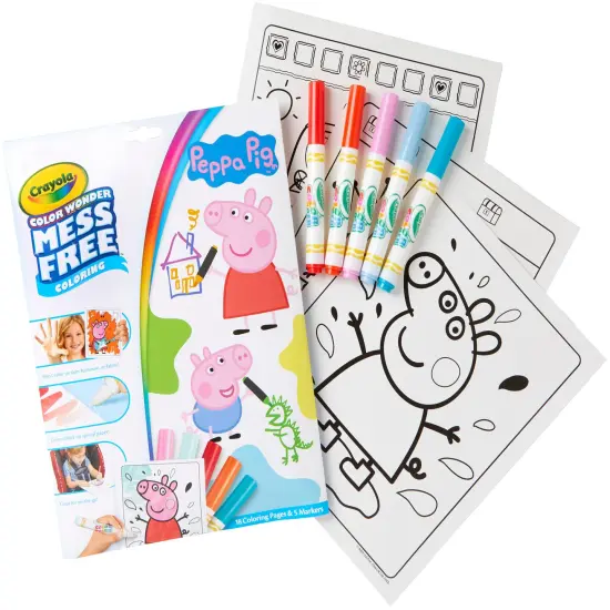 Crayola Color Wonder Coloring Pad & Markers-Peppa Pig {2}