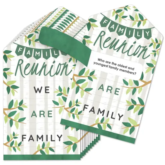 Big Dot of Happiness Family Tree Reunion - Family Gathering Party Game Pickle Cards - Conversation Starters Pull Tabs - Set of 12 {1}