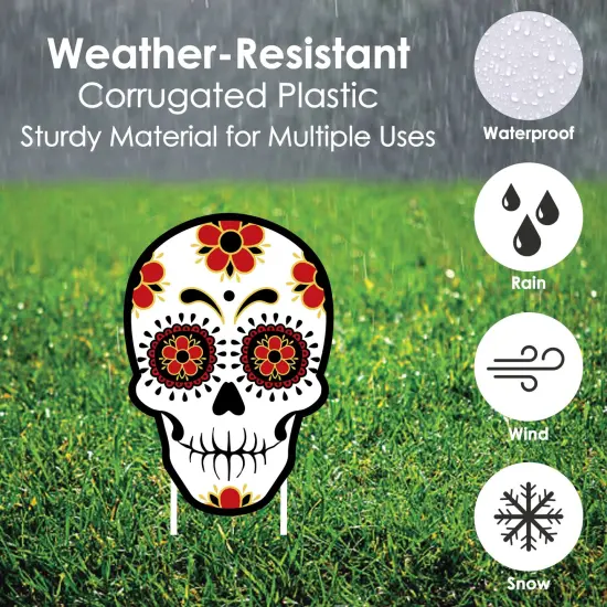 Big Dot of Happiness Day of the Dead - Sugar Skull Skeleton Lawn Decorations - Outdoor Yard Decorations - 10 Piece {6}