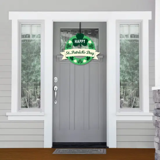 Big Dot of Happiness St. Patrick's Day - Outdoor Saint Paddy's Day Party Decor - Front Door Wreath {3}