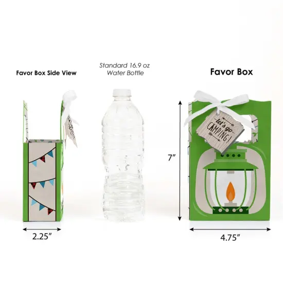 Big Dot of Happiness Happy Camper - Camping Baby Shower or Birthday Party Favor Boxes - Set of 12 {3}