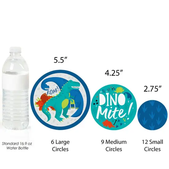 Big Dot of Happiness Roar Dinosaur - Dino Mite T-Rex Baby Shower or Birthday Party Giant Circle Confetti - Party Decorations - Large Confetti 27 Count {4}