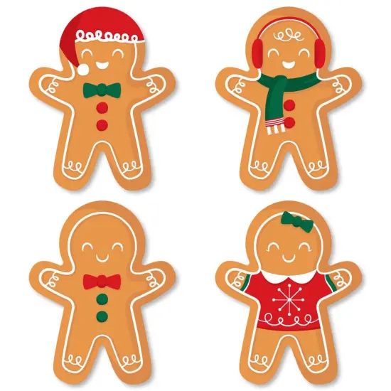 Big Dot of Happiness Gingerbread Christmas - DIY Shaped Gingerbread Man Holiday Party Cut-Outs - 24 Count {1}