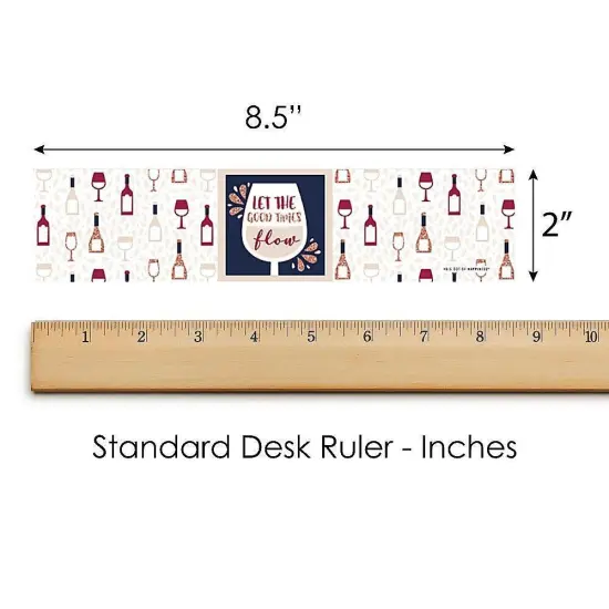 Big Dot of Happiness But First, Wine - Wine Tasting Party Water Bottle Sticker Labels - Set of 20 {6}