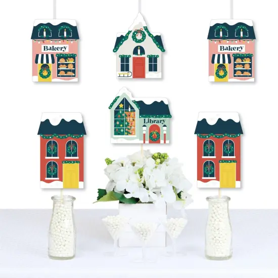 Big Dot of Happiness Christmas Village - Decorations DIY Holiday Winter Houses Essentials - Set of 20 {1}