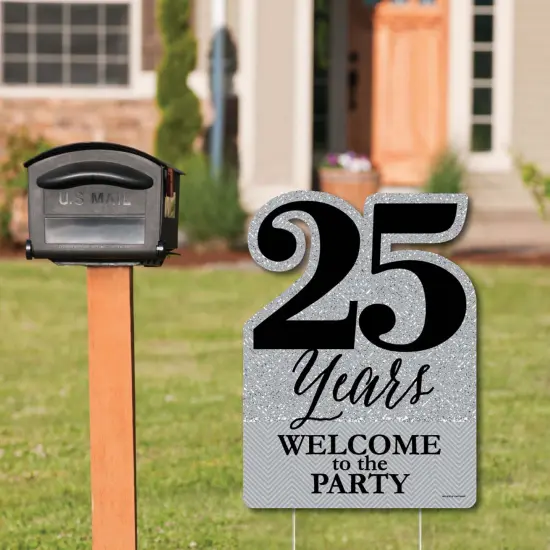 Big Dot of Happiness We Still Do - 25th Wedding Anniversary - Party Decorations - Anniversary Party Welcome Yard Sign {3}