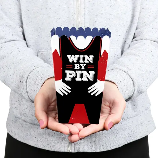 Big Dot of Happiness Own the Mat - Wrestling - Birthday Party or Wrestler Party Favor Popcorn Treat Boxes - Set of 12 {6}