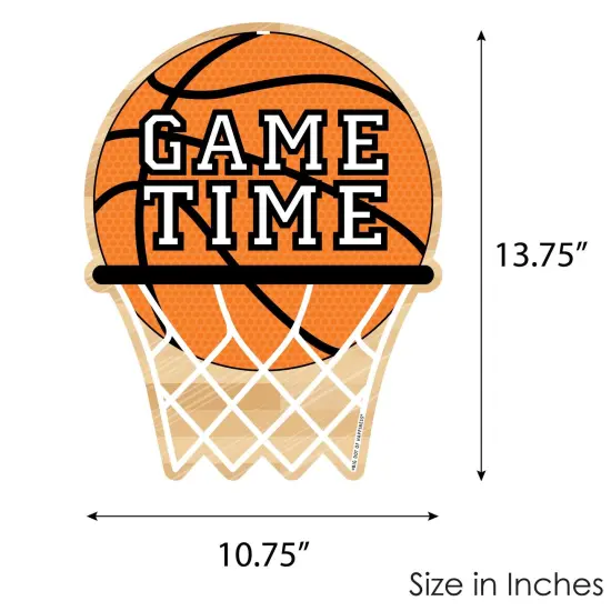 Big Dot of Happiness Nothin' But Net - Basketball - Hanging Porch Baby Shower or Birthday Party Outdoor Decorations - Front Door Decor - 1 Piece Sign {7}