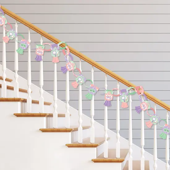 Big Dot of Happiness Pajama Slumber Party - 90 Chain Links and 30 Paper Tassels Decoration Kit Girls Sleepover Birthday Party Paper Chains Garland 21' {5}