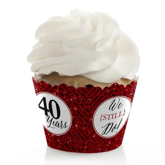 Big Dot of Happiness We Still Do - 40th Wedding Anniversary Party Decorations - Party Cupcake Wrappers - Set of 12 {1}