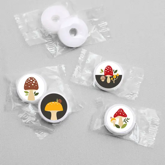 Big Dot of Happiness Wild Mushrooms - Red Toadstool Party Round Candy Sticker Favors - Labels Fits Chocolate Candy (1 sheet of 108) {4}