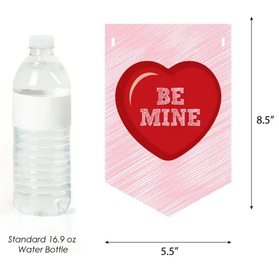 Big Dot of Happiness Conversation Hearts - Valentine's Day Party Bunting Banner - Red Party Decorations - Happy Valentine's Day {3}