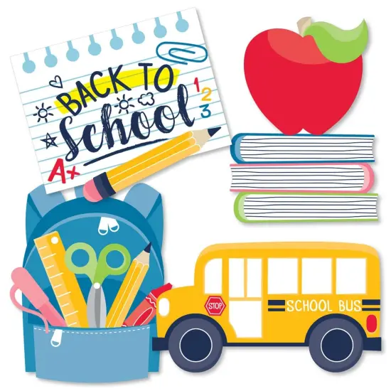 Big Dot of Happiness Back to School - Backpack, School Bus, Apple and Books Decorations DIY First Day of School Classroom Essentials - Set of 20 {3}