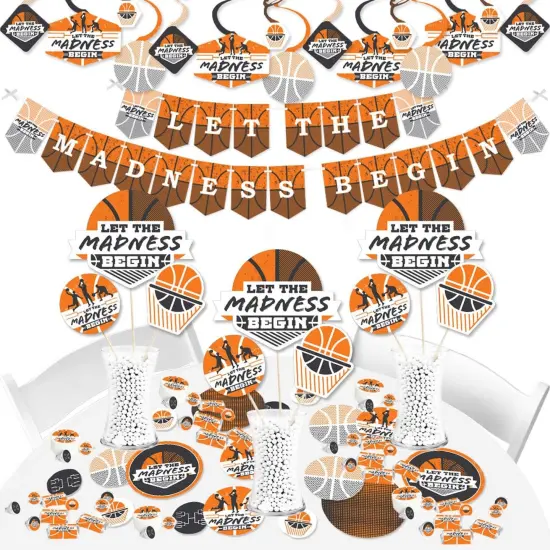 Big Dot of Happiness Basketball - Let The Madness Begin - College Basketball Party Supplies - Banner Decoration Kit - Fundle Bundle {1}