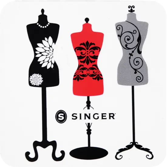 SINGER Gold Eye Embroidery Needles On Collectible Magnet-6/Pkg Dressform Magnet {4}