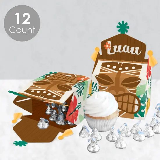 Big Dot of Happiness Tropical Luau - Treat Box Party Favors - Hawaiian Beach Party Goodie Gable Boxes - Set of 12 {5}