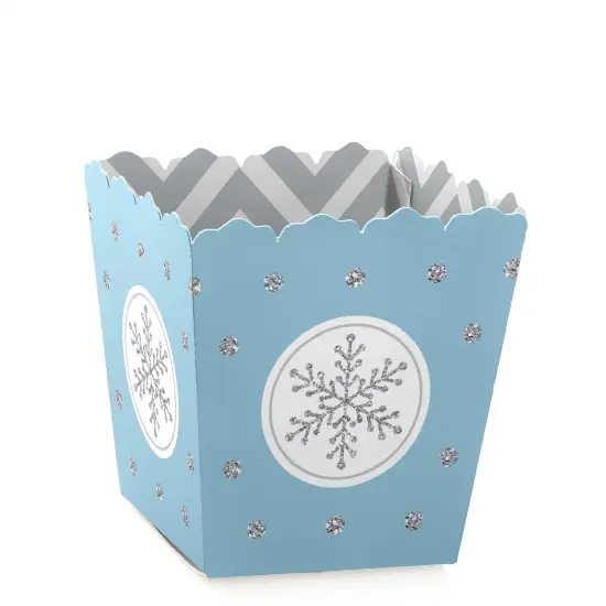 Big Dot of Happiness Winter Wonderland - Party Mini Favor Boxes - Snowflake Holiday Party and Winter Wedding Treat Candy Boxes - Set of 12 {1}