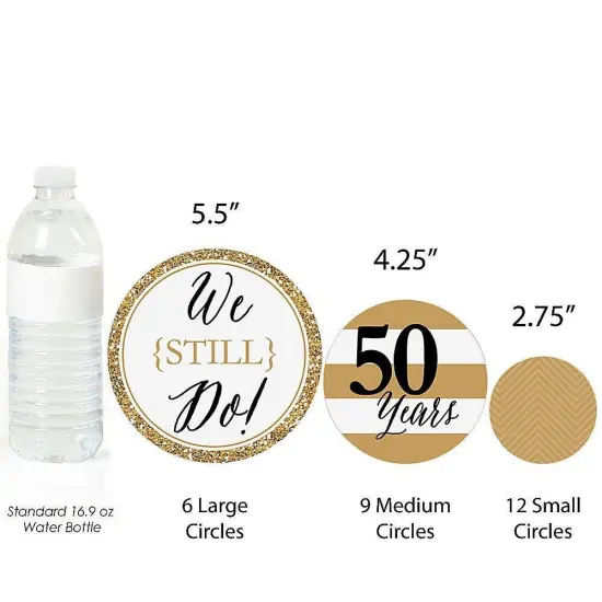 Big Dot of Happiness We Still Do - 50th Wedding Anniversary Giant Circle Confetti - Anniversary Party Decorations - Large Confetti 27 Count {4}
