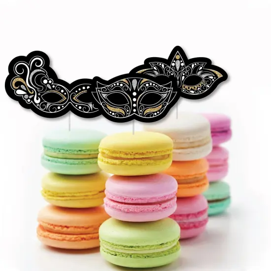 Big Dot of Happiness Masquerade - DIY Shaped Carnival Mask Party Cut-Outs - 24 Count {4}