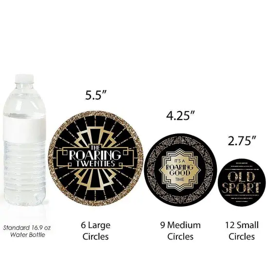 Big Dot of Happiness Roaring 20's - 1920s Art Deco Jazz Party Giant Circle Confetti - Large Confetti 27 Count {4}