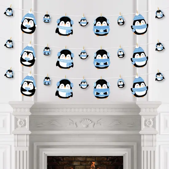 Big Dot of Happiness Winter Penguins - Holiday and Christmas Party DIY Decorations - Clothespin Garland Banner - 44 Pieces {4}