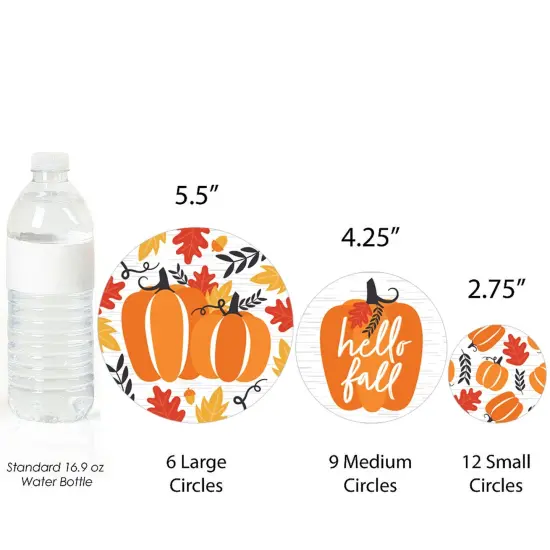 Big Dot of Happiness Fall Pumpkin - Halloween or Thanksgiving Party Giant Circle Confetti - Party Decorations - Large Confetti 27 Count {4}