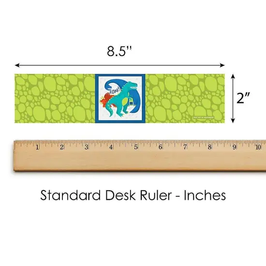 Big Dot of Happiness Roar Dinosaur - Dino Mite T-Rex Baby Shower or Birthday Party Water Bottle Sticker Labels - Set of 20 {6}