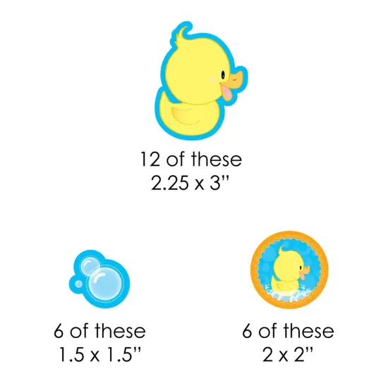 Big Dot of Happiness Ducky Duck - DIY Shaped Baby Shower or Birthday Party Cut-Outs - 24 Count {3}