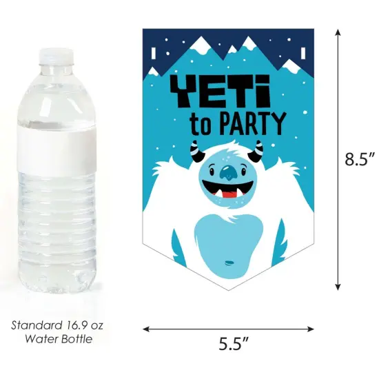 Big Dot of Happiness Yeti to Party - Abominable Snowman Party or Birthday Party Bunting Banner - Party Decorations - are You Yeti to Party {3}