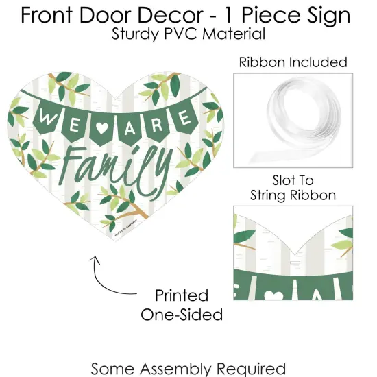 Big Dot of Happiness Family Tree Reunion - Hanging Porch Family Gathering Party Outdoor Decorations - Front Door Decor - 1 Piece Sign {6}