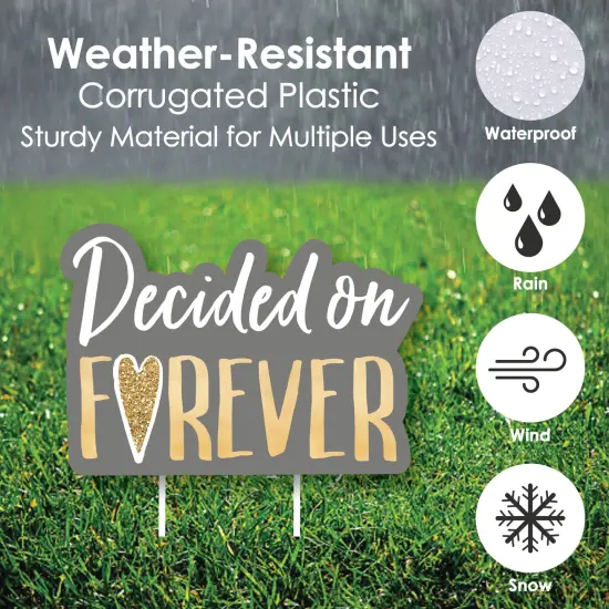 Big Dot of Happiness Congrats On The Engagement - Yard Sign and Outdoor Lawn Decorations - Engagement Party Yard Signs - Set of 8 {4}